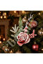 Christmas Tree Ornament Snowy Rose Kokina Branch 30 cm - 4