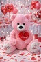 Cute Plush Teddy Bear Pink 47 cm - 3