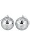 Christmas Pine Tree Ornament Mirrored Disco Ball 10 cm 2 Pcs - 7