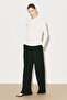 Easy Buttoned Long Sleeve Blouse Ecru - 6