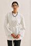 Embroidered Wide Sleeve Blouse Ecru - 5