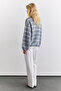 Soft Textured Buttoned Cardigan with Grey Stripes - 7