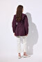 Belly Pleated Detail Long Sleeve Bluz Murdum - 8