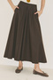 Kup Detailled Flared Skirt Brown - 7
