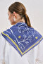 Cotton Patterned Square Scarf Luna - 3