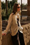 Linen Mixed Knitted Blouse Tiles