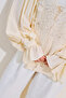 Lace Collar Draped Blouse Vanilla - 6