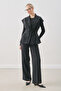 Draped Tencel Belted Vest Black - 4