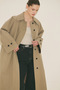 Malene Buttoned Trench Coat Mink - 4