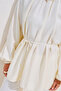 Textured Balloon Sleeve Draped Tunic Ecru - 7