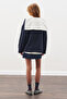 Chunky Oversized Sweater Navy Blue - 6