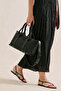 Luca Knitted Handle Design Bag Black