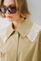 Jacket with Collar Details in Sand Color - 4