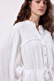 MUSLIN EMBROIDERED SHIRT Ecru - 3