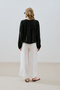 Linen Crush Effected Bluz Black - 6