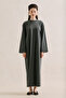 Embroidered Comfortable Dress Dark Green - 3