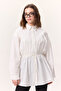 Tunic with Ruched Tie-Up Detail Ecru - 7