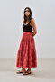 PATTERNED COTTON LAYERED SKIRT KYRA - 5