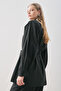 Wide Sleeve Belted Shirt Black - 6