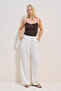 Linen Blended Pleated Pants Ecru - 3