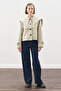 Wide Collar Gabardine Jacket Soft Green - 6
