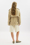 Belted High-Collar Short Trench Coat Sand - 7