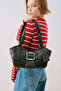 Elena Large Buckle Bag Black - 3