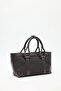 Luca knit handle design bag brown - 6