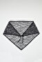 Lace Triangle Scarf Black - 4