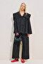 Sailor Collar Striped Shirt Black - 3