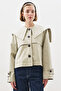 Wide Collar Gabardine Jacket Soft Green - 3