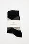 Baklava Patterned Socks Black Plaid - 2