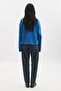 Long Sleeve Embroidered Tshirt Blue - 4