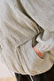 Checked Pull-Stretch Jacket with Detailing in Ecru - 5