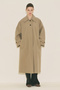 Malene Buttoned Trench Coat Mink - 5
