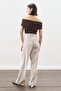 Long Leg Straight Pants Beige - 6