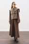 Button-Detail Buckle-Up Jacket Mink