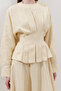 Linen Double-Breasted Tie Blouse Yellow - 6