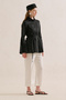 Linen Mixed High Collar Tunic Black - 3