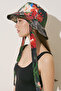 Tie-Up Bucket Hat Dark Garden - 4