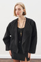 Wool Short Jacket Black - 3