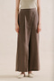Linen Envelope Closure Pants Mink - 4