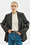 Kruvaze Plaid Blazer Jacket Gray - 3