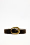 Artificial Tiger Feather Belt Brown - 3