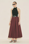 Zeya Piecewise Skirt Burgundy - 3