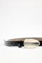 Oval Metal Buckle Belt Black - 4