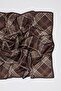 Patterned Medium Size Satin Scarf Novel Brown - 4