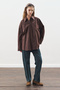 Oversized Shirt with Design Details Brown Coffee - 2