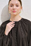 Kolu Lace Volume Shirt Brown - 5