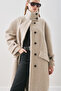 Bouchle Wide Collar Coat Mink